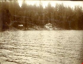 House and cabins on shore, [191-] thumbnail