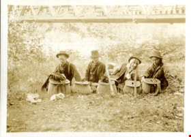 Four men fishing with fishing baskets, [191-] thumbnail