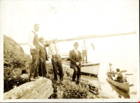 Members of Love and Stanley families at Pitt Lake, [191-] thumbnail