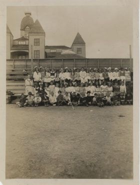 Students in sports field, [191-] thumbnail