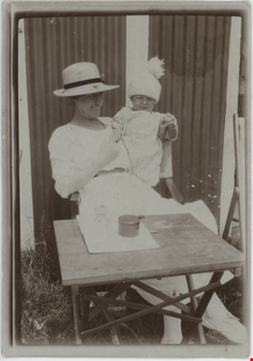 Mary Stanley holding baby, [191-] thumbnail