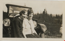 Two women with automobile, [192-] thumbnail