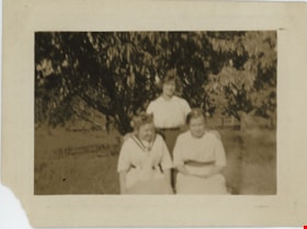 Three young women under tree, [192-] thumbnail