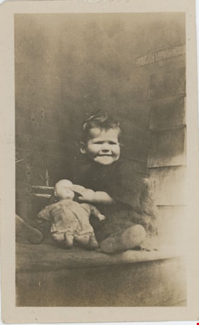 Baby Ina Stanley with doll, [192-] thumbnail