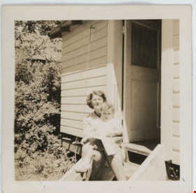 Esther Stanley holding grandchild, [194-] thumbnail