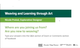 Weaving and Learning through Art, 11 May 2021 video thumbnail