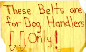 Sign for dog handlers, [198-] thumbnail