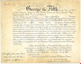 Certificate of promotion to Elmer Wilson Martin, 1 Sep. 1934 thumbnail