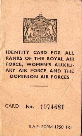 Royal Canadian Air Force identity card, 24 Oct. 1944 thumbnail