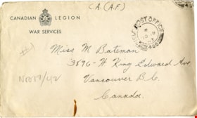 Letter from Brigadeer Colin Fox to May Bateman, 17 Nov. 1942 thumbnail