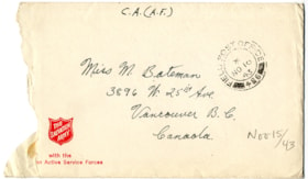 Letter from Sergeant Colin Fox to May Bateman, 15 Nov. 1943 thumbnail