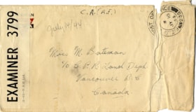 Letter from Sergeant Colin Fox to May Bateman, 14 Jul. 1944 thumbnail