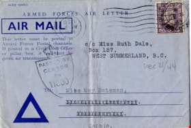 Air mail letter from Colin Fox to May Bateman, 5 Dec. 1944 thumbnail