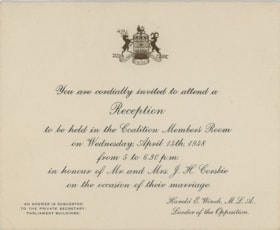 Wedding invitation, 14 Apr. 1948 thumbnail