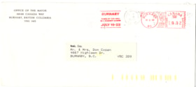 Envelope addressed to Mr. and Mrs. Don Copan, July 1984 thumbnail