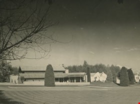 Forest Lawn Memorial Park buildings and lawns, [1958].  City of Burnaby.  Photo ID 067-001. thumbnail