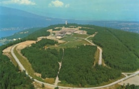 View of Simon Fraser University, 1970.. Aerial photograph of Simon Fraser University and the surrounding area.. thumbnail