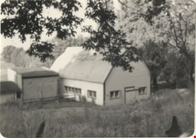 Exterior view of the New Haven Barn, 1985 (View from the north. Exterior Photo). Copyright: Windows to Burnaby's Past, Burnaby Historical Society. thumbnail